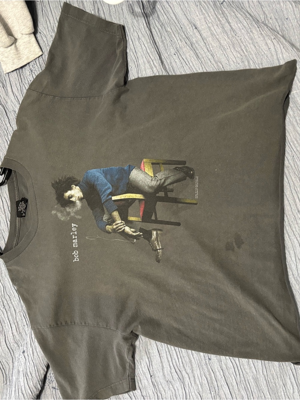 Zion Rootswear Bob Marley Seated Graphic Tee - Olive